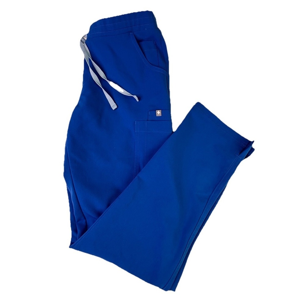 FIGS Technical Collection Yola Skinny Scrub Pants Womens Small Navy Blue Pocket
